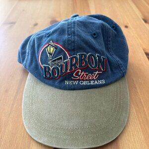 Bourbon Street New Orleans Hat Falcon Headwear Leather Strap Adjustable Cap